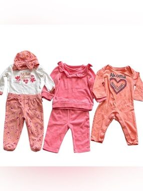 Adorable Pink Baby Girl Outfits Set 3-6 months